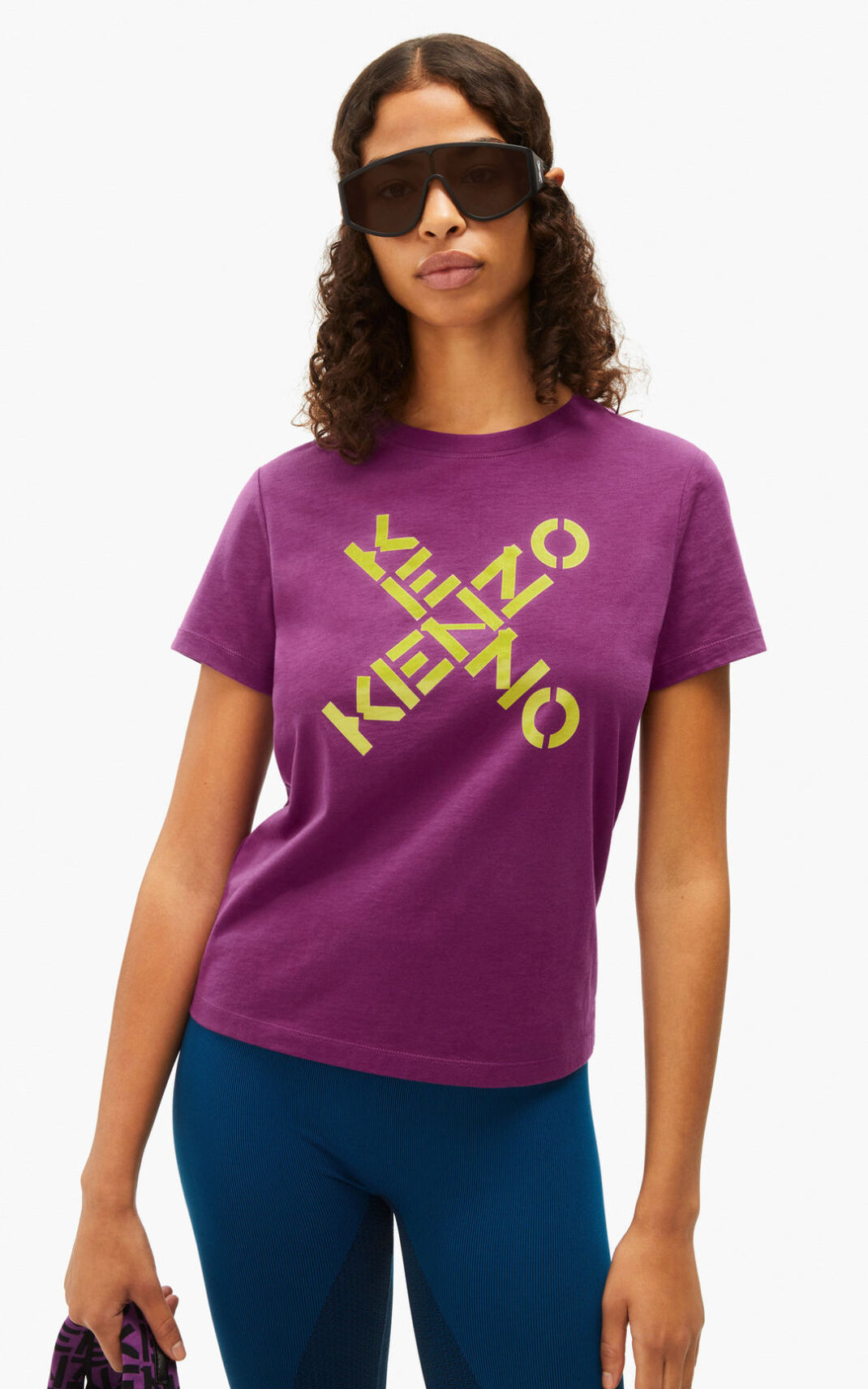 Kenzo Sport Big X T-shirts Dame - Lilla DK-765795